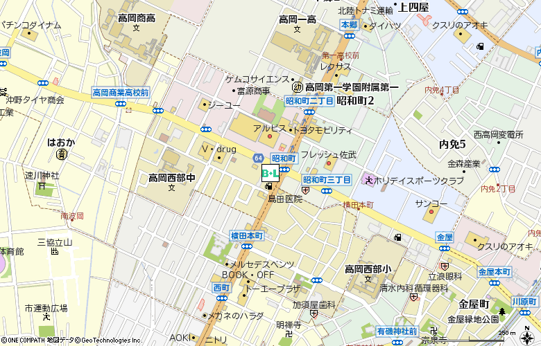 眼鏡市場　高岡昭和町(00657)付近の地図